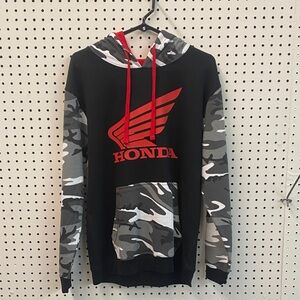 Black & Gray Camo with Red Honda Logo Pullover Sweatshirt
